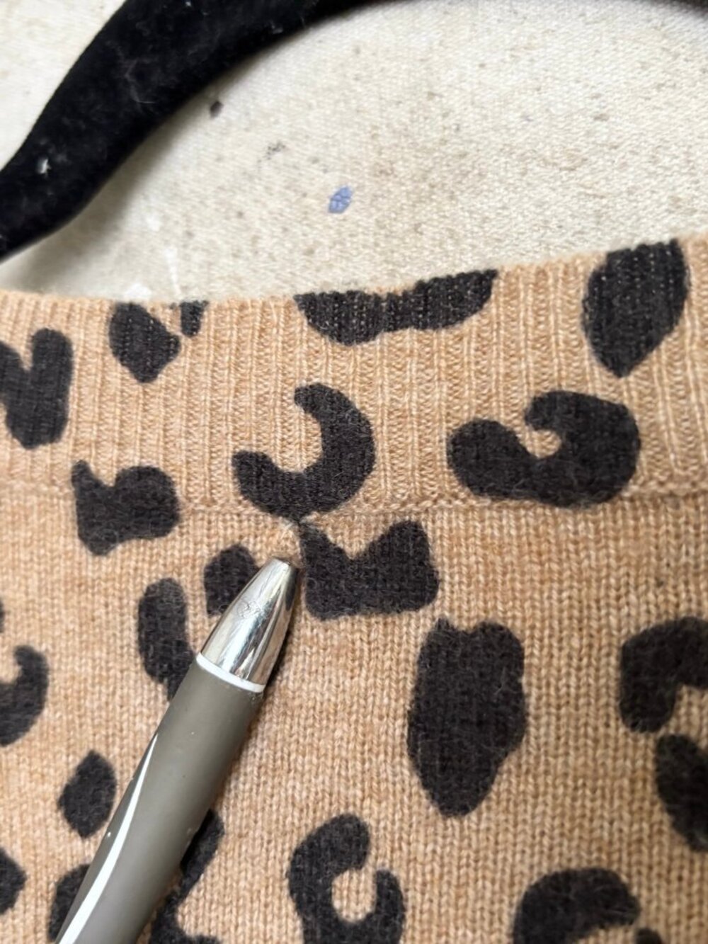 J Crew Cashmere Crewneck Sweater in Leopard - Picture 6 of 6
